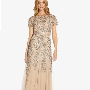 Anthropologie Adrienne Papal Beaded Lace Gown
